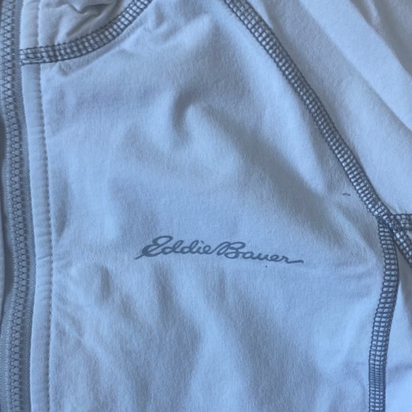 Eddie Bauer active jacket sz Medium. Long sleeve, White/gray trim - Picture 2 of 3